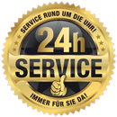 24h Service - Service rund um die Uhr! Immer für Sie da!